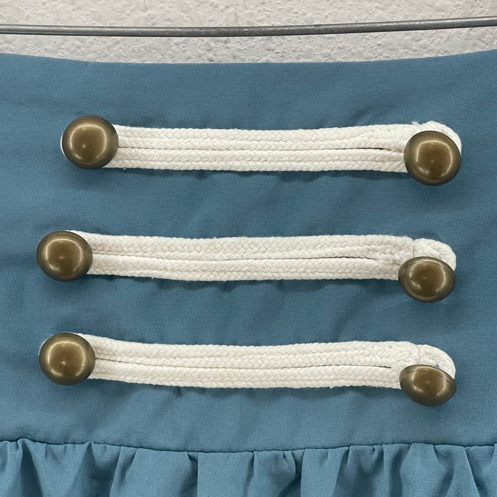 Blue Maxi Skirt Romantic Prairie Cottagecore Lace Ruffle Ren Faire Whimsigoth - Picture 3 of 16